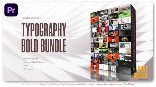 Bold Textures - Typography Bundle for Adobe Premiere Pro