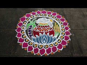 Easy Sankranthi Muggulu🌹5x3 dots Pongal 2023 Kolam🌹Sankranthi Rangoli🌹Pongal Pot Rangoli Designs