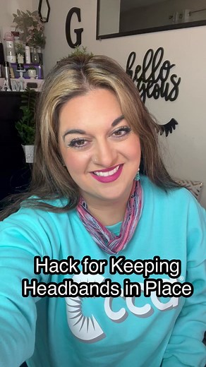 Try this if your headbands slide around/off your head! 💙 #hair #hairhack #hairstyle #hairtutorial #easyhairstyles | Gina Dinko