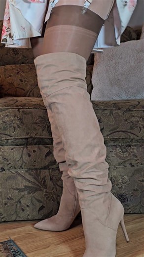 Thigh high boots and stockings