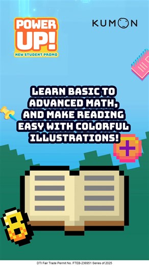 Give your toddler a headstart in school when you enroll them in Kumon! The Kumon Method helps early learners as young as 3 years old develop basic Math and Reading skills. This gives them a strong foundation for school. Sign up now through our Power Up! New Student Promo and enjoy a FREE GIFT for Early Learners along with other exciting freebies. Visit our website to learn more: https://bit.ly/4niaKrV #KumonPhilippines #KumonPH | Kumon Philippines