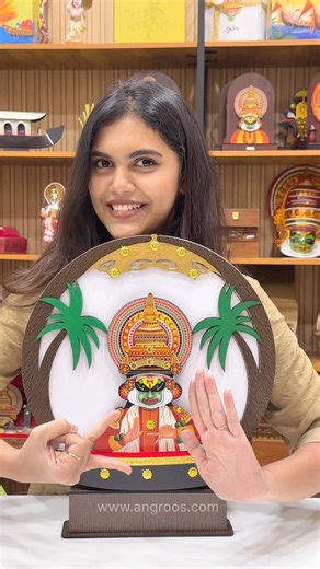 Decorated Kathakali Momento 🎭✨ | Traditional Kerala Souvenir | Angroos Handicrafts