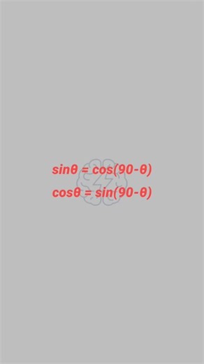 mind-electra | Why does sin θ = cos (90° − θ)? Because trigonometry is not about memorising formulas — it’s about seeing the logic. Same triangle. Same... | Instagram