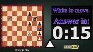 Today's chess puzzle is a lot of fun. You have only 15 seconds to find the answer. | ChessBee