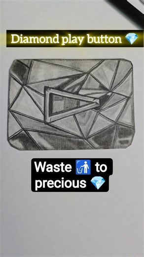 🚮waste tablet box turns into precious gift💎 | 3D diamond play button diy #shorts #art #diy #ytviral