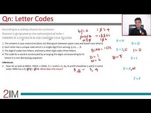 CAT 2018 DILR | Letter Codes
