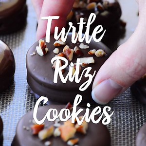 6.1K views · 61 reactions | Turtle Cookies are Ritz crackers filled with creamy caramel, coated in chocolate and topped with chopped pecans! Printable Recipe Card ➡️ https://www.thegunnysack.com/turtle-cookies-caramel-filled-ritz-sandwiches/ | The Gunny Sack | Facebook