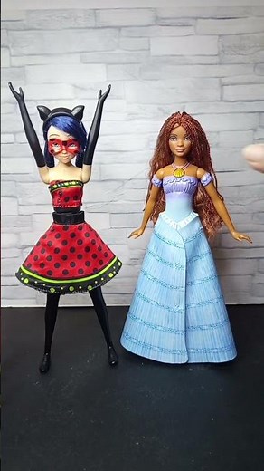 Amazing transforming Ariel mermaid & Miraculous doll