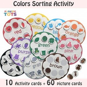 Colors Matching Activity, Learn the Colors, Color Sorting, Preschool, Pre-K