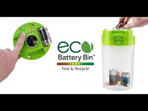 ECO Battery Bin to test and recycle AA, AAA, C and D Batteries