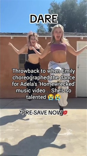 Emily choreographed Adela's 'Homewrecked' mv dance !! #Santsatine #prelude #adela #emily #shorts