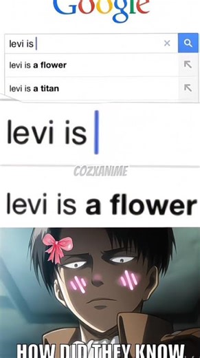Levi is a flower 🤣 #shortsfeed #anime #aot #funny #foryou #memes