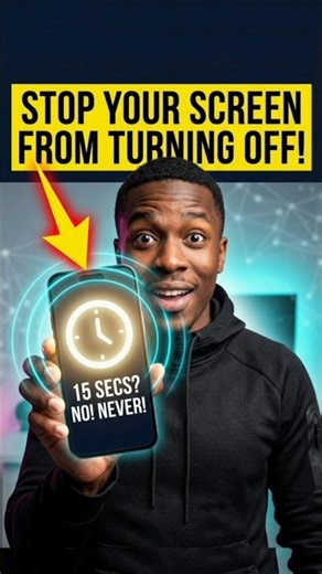 STOP YOUR SCREEN FROM TURNING OFF! (NEVER AGAIN) 📱⏳ #youtubetips