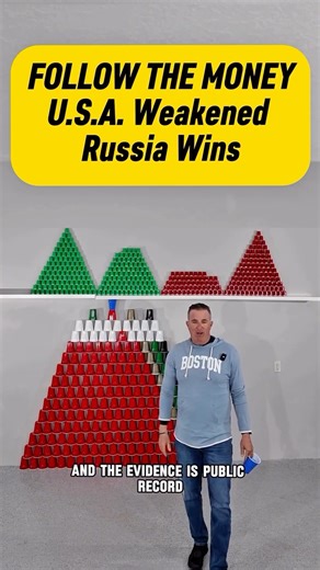 Sully_dawg on Instagram: "Follow the money. U.S. trade wars weakened the dollar while strengthening the Russian ruble — no shots fired, just outcomes. The cups show who won."