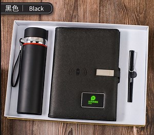 [Hot Item] Power Bank Notebook 8000mAh Wireless Charging Diary with Powerbank Business Customized Notebooks Corporate Gift
