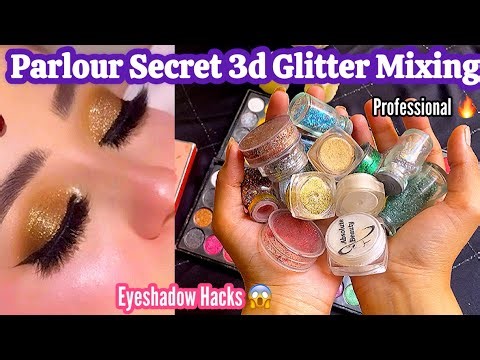 3D Glitter Eyeshadow Mixing || Parlour Secret Eyeshadow Hacks #eyeshadow #glittereyeshadow #makeup
