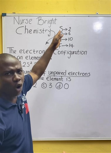 Electronic configuration(Number of unpaired electrons) #chemistry #science #calculations | Nursebright001