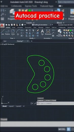 AutoCAD Practice Drawing for Beginners | 2D Mechanical Design Exercise