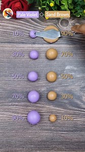 16K views · 258 reactions | Pale Violet Vs Sand Brown, Satisfying color mixing Clay Ep 181 #colormixing #colors #clay #shorts | Painting Concept | Facebook