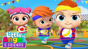 One, two, let’s play some sports at the park! How do you play football, soccer or baseball? Enjoy this fun kid's sports song with Baby John as he discovers all the fun ways you can play with different balls! | Little Angel