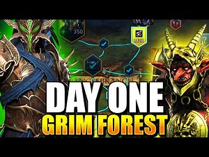 Grimforest DAY 1 Mini Boss, Crown and Phrygius! | Raid: Shadow Legends