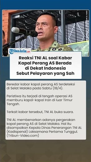 Kapal Perang AS USS Miguel Keith Terpantau di Selat Malaka, TNI AL Sebut Sesuai Hukum Internasional