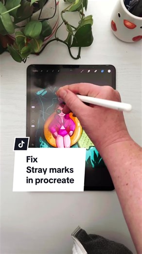 Quick procreate fix for stray marks! Just change this setting 💛