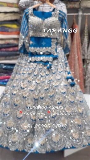 Tarangg Dresses on Instagram: "Stunning Lehenga ideas✨ Latest🥰collections at 📍Tarangg store Hyderabad For price details message us on WhatsApp +91 86395 64913 Video call shopping available 📞WhatsApp +91 73969 78275 +91 86395 64913 🌎we ship worldwide 🇺🇸🇨🇦🇸🇬🇦🇺🇬🇧 🚚delivery in 3-7 days 🛍To order Click on the website link in bio 🛒 or message us on Instagram or whatsapp +91 73969 78275 Order on www.tarangg.in @tarangg.in 📍Store locations : 1) ❤️Tarangg Brjc Mahmood Chinoy Complex, CT
