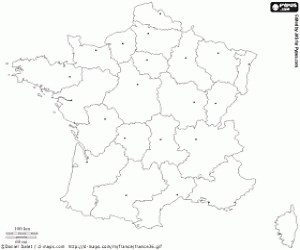France map coloring page printable game