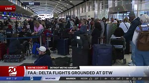 Ground stop extended for Delta flights at DTW until at least 9 a.m.