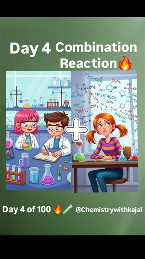 🌟Day 4 /100 Combination Reaction 🔥 | Easy Board Example | Chemistry With Kajal