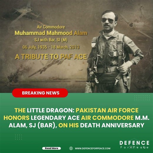 The Little Dragon Pakistan Air Force Honors Legendary Ace Air Commodore M M Alam, SJ Bar, on His De