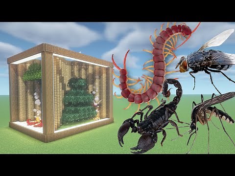 How To Make a Centipede, Fly, Scorpion, and Mosquito Farm in Minecraft PE