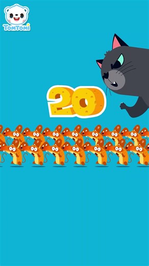 🐭 One mouse, two mice… 100 mice?! | Fun Counting Song for Kids #TOMTOMI #shorts