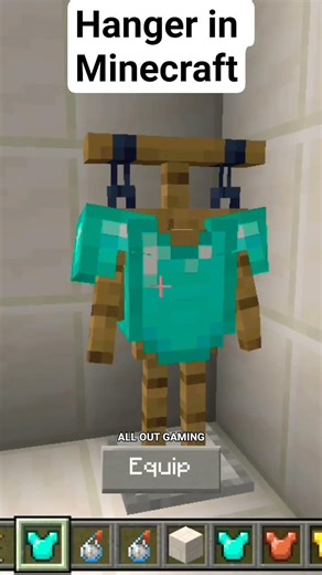 cloth hanger in minecraft [Building] #minecraft #subscribe #viarlshort #gaming