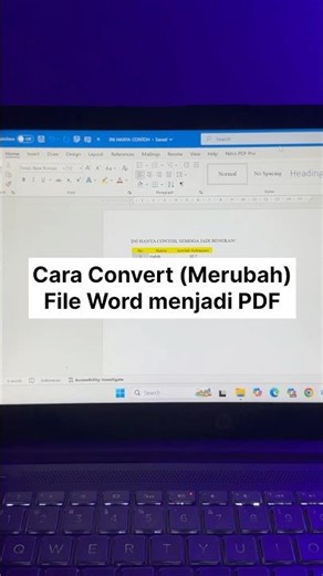 🔥Cara cepat CONVERT (merubah) File dari Microsoft WORD menjadi PDF! #tutorial
