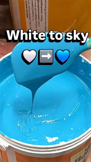 White to Powder Blue💙EmulsionSatisfying Color Mixing