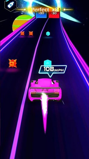 Neon car racing game #game