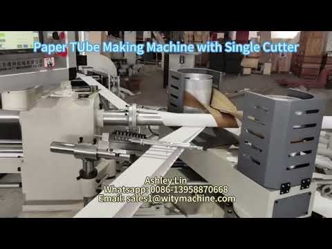 Paper Tube Core Forming Making Machine with inline Cutting