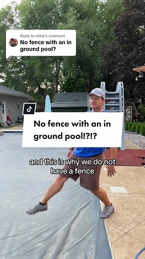 Replying to @mikal This is why we have no fence around our pool or yard! An automatic pool cover! We do not like fenses. #automaticpoolcover #pool #poolcover #poolfence