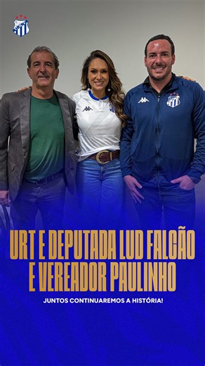 URT on Instagram: "Um dia intenso de trabalho e importantes conexões! 💙 Encerramos este dia com a certeza de que o trabalho fora de campo é tão fundamental quanto dentro dele. Estivemos no gabinete da deputada estadual Lud Falcão, onde tivemos a honra de homenageá-la com a medalha do vice-campeonato do Campeonato Mineiro – Módulo II e com a camisa oficial da temporada 2026 da URT. Na oportunidade, também realizamos uma reunião produtiva e estratégica com a deputada e com o vereador Paulinho, di