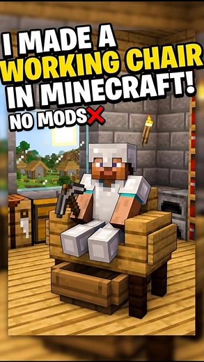 I make a working chair in Minecraft