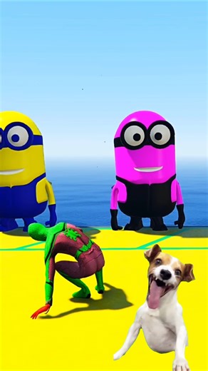 Spiderman ragdoll vs Minions epic ragdoll #shorts #shortsviral