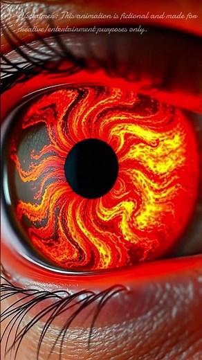 Volcanic Eye Awakens: Mesmerizing Lava Animation in 4K | Hypnotic Fiery Iris Visuals #eyes #art
