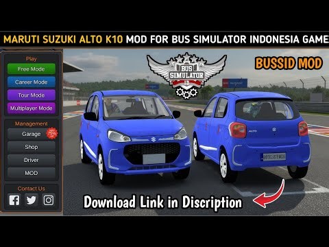 Maruti Suzuki Alto K10 2023 Mod For Bussid | Bus Simulator Indonesia | Free Download | BUSSID