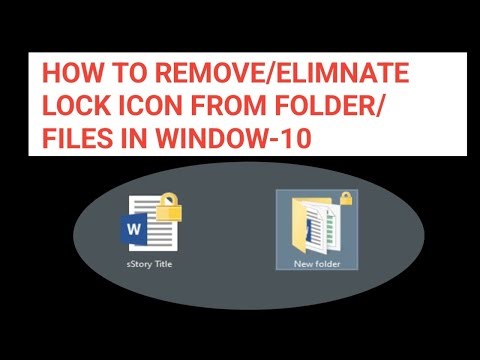 How to Remove lock Icon from file, folder | How to Remove lock icon from word, excel.