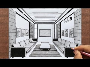 How to Draw a Room using 1-Point Perspective Step by Step