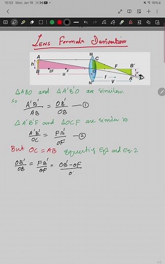 Lens Formula Explained in 57 sec