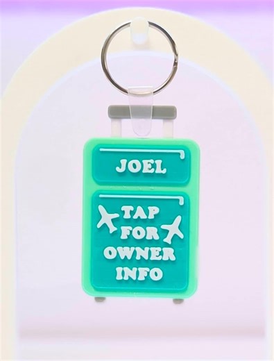 Editable Plane Bag Tag 3D Print File: Suitcase Accessory (STL & 3MF Digital Download) - Etsy