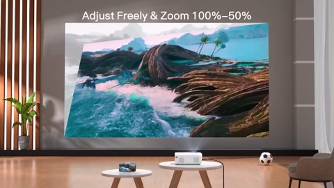 【Native 1080P】Projector with WiFi and Bluetooth, Electric Focus & Keystone Portable Outdoor Projector, VOPLLS 4K Support Home Theater Movie Proyector